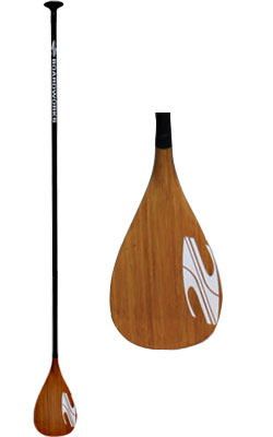 Boardworks SUP Paddle<br/ >(1 Piece Carbon w/ Wood 8.25" Blade)