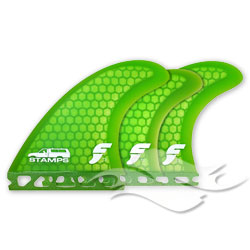 Future Fins Stamps Quad & 5-Fin Set <br /> (Smoke/Orange Hex)