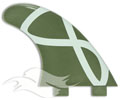 FCS M5 Green Flex - Right Side Fin