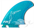 Fin-S QS1 Fins - Honeycomb Blue Quad