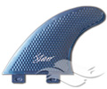 3D Fins Moonrakerr 5.0 Medium - Blue Metal</br>FCS Compatible<br/>(Tri-Fin Set)
