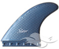 3D Fins Moonrakerr 7.0 Large - Blue Metal</br>Futures Compatible<br/>(Tri-Fin Set)