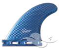 3D Fins Moonrakerr XS Grom - Blue Metal</br>Futures Compatible (Tri-Fin Set)