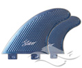 3D Fins Moonrakerr<br/>Quad - Blue Metal</br>FCS Compatible