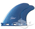 3D Fins Moonrakerr<br/>Quad - Blue Metal</br>Futures Compatible