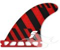 Future Fins - F2<br/>Black/Red Hex<br/>(Tri-Fin Set)