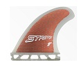 Future Fins - Stretch Tri-Fin Set Smoke/Red Hex