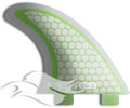FCS PC2 Fins - Green/Clear