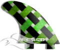 FCS PC2 Fins - Green Graphic