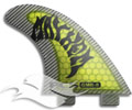 FCS GMB Fins - Performance Core Thruster - New Lime Colorway