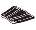 Ocean Earth Surfboard Traction Pad: <br/> Fun/Fish - White