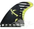 Future Fins MB2 Thruster - Black/Yellow Hex