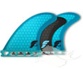 Future Fins - V2F4 5-Fin Set Blue/Black Hex