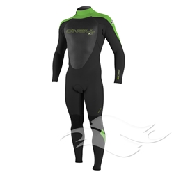 O'Neill Epic Wetsuit - 4/3 Back Zip-Black/Black DayGlo